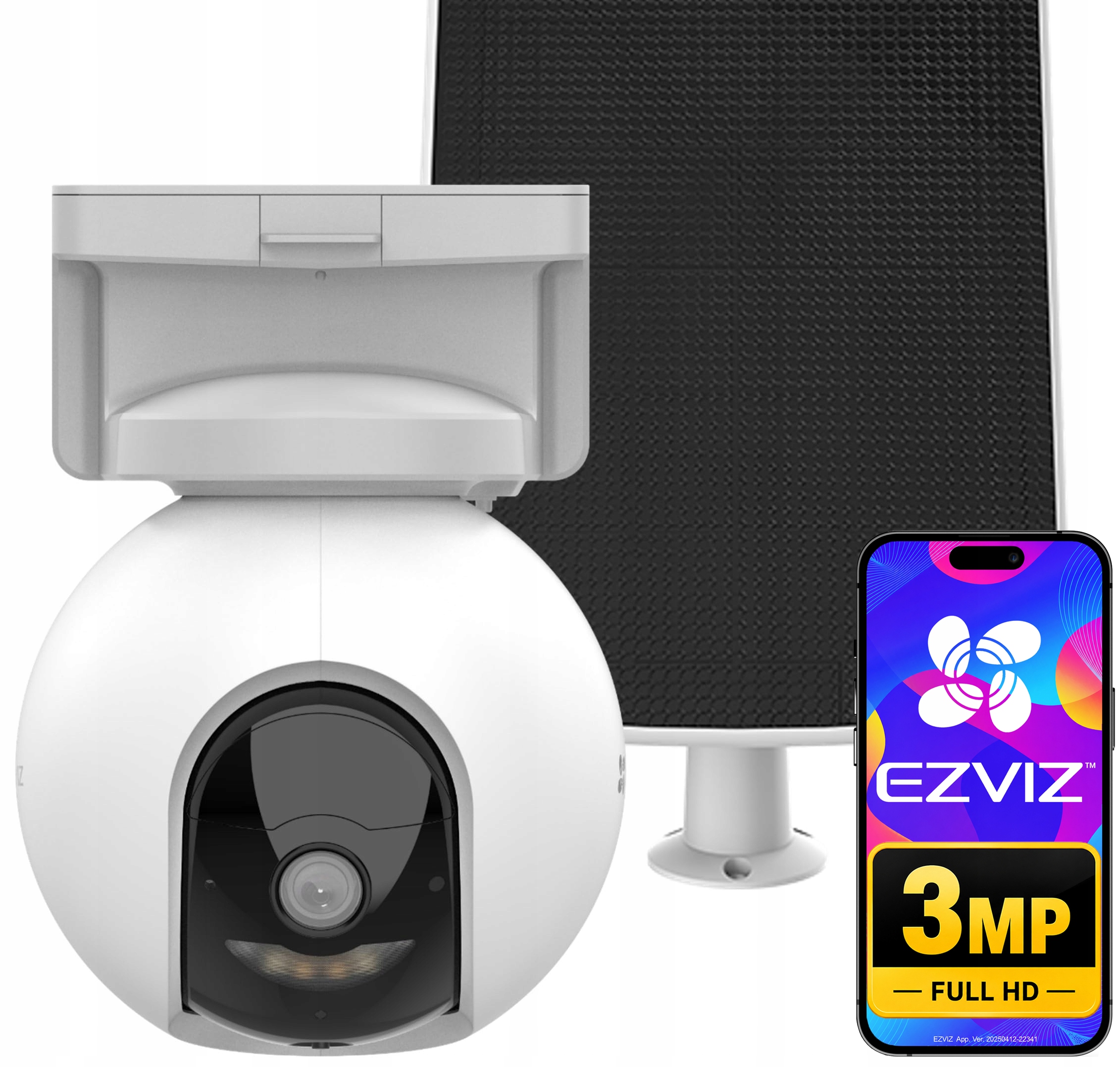 Bezdrôtová WiFi kamera Ezviz CB8 2K Externá solárny panel F