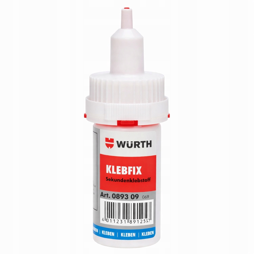 Würth Klebfix 20g Klej Błyskawiczny Cyjanoakrylowy Profesjonalny 089309