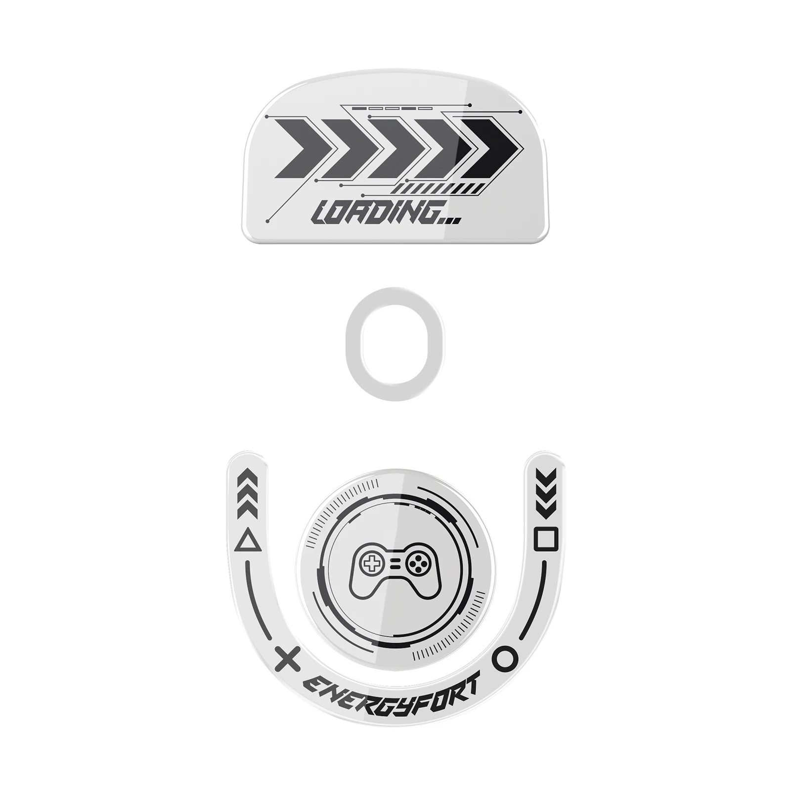 Skleněné kluzáky pro Logitech G Pro X Superlight 2 0.6 mm, bílé