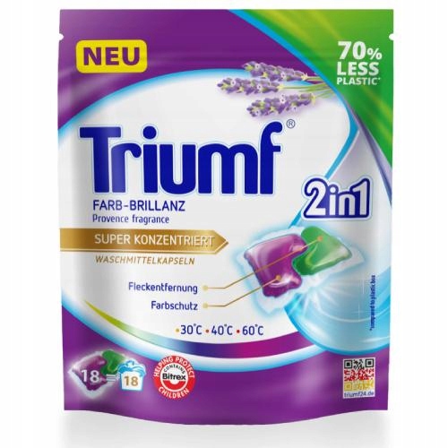 

Triumf Kapsułki do prania kolorowych tkanin, 18szt