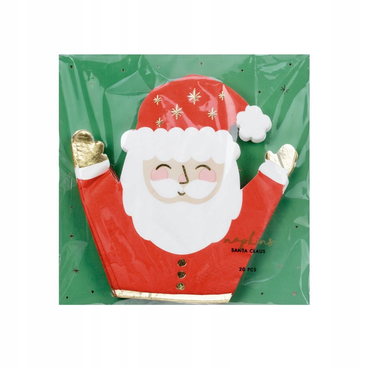 Serwetki papierowe ŚWIĘTY MIKOŁAJ 20 szt dekoracja na świąteczny stół Długość 29.5 cm