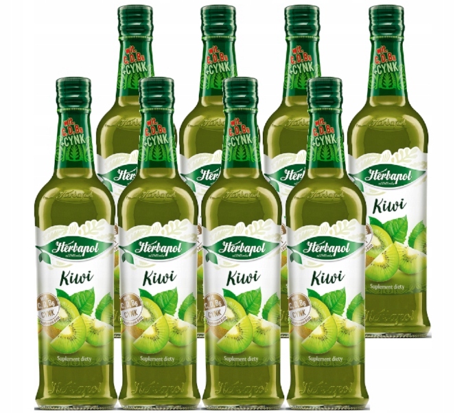 Levně Sirup Herbapol 420 ml kiwi x 8 kusů