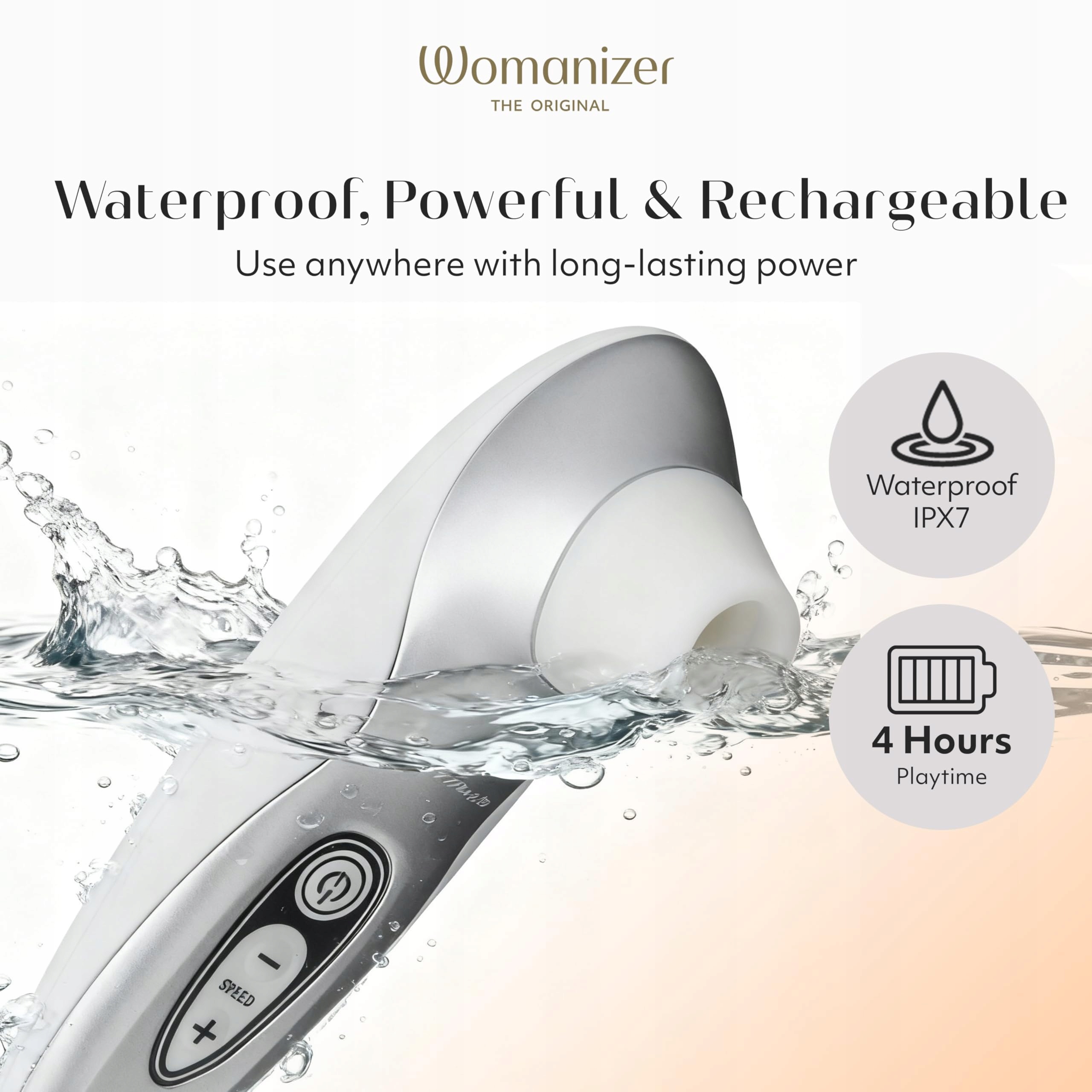 WOMANIZER Pro40 Klitoris Stymulator Wibrator Dla Kobiet Wodoodporny — miniatura 6