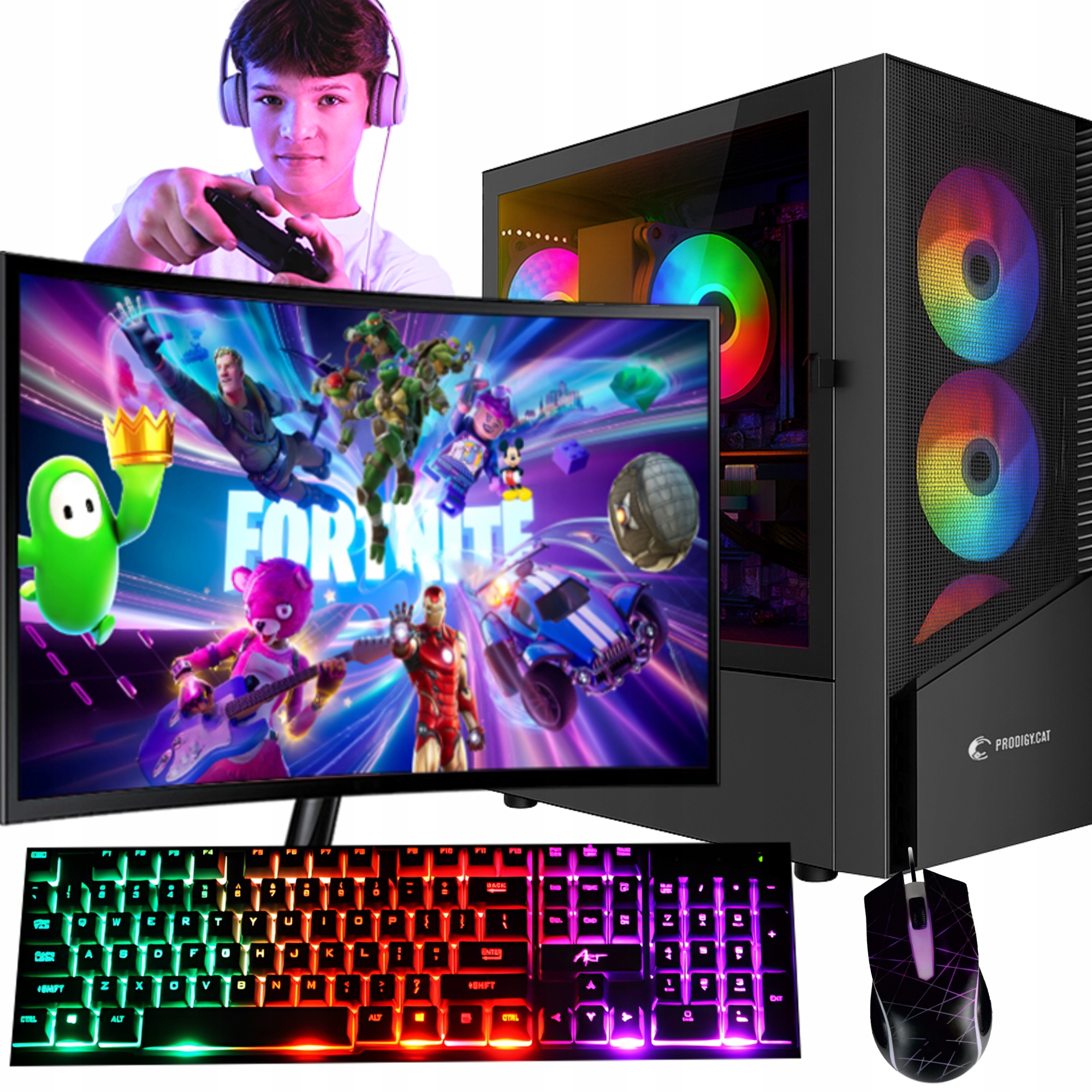 Herní počítačová sada Rtx 3050 Ryzen 5 32GB Ram 1TB Ssd Windows 11