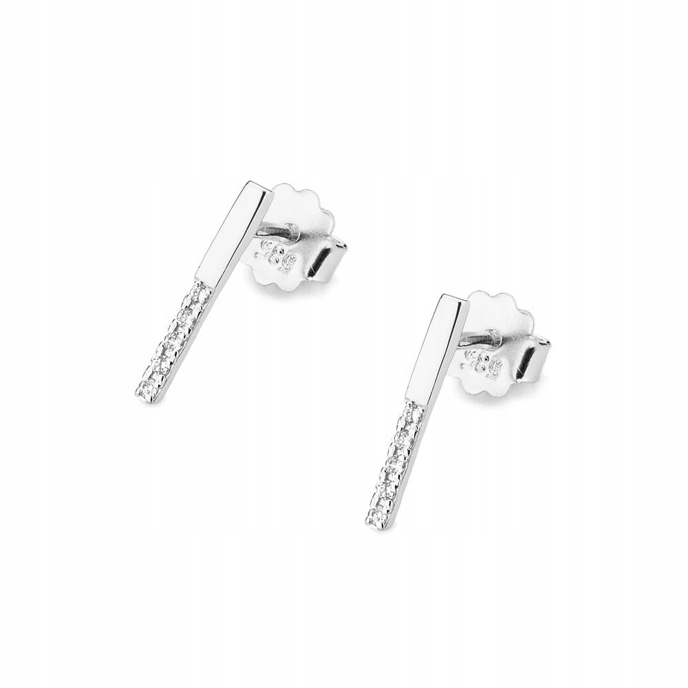 Náušnice Line s diamanty ryzost 585 (14k) Dárek