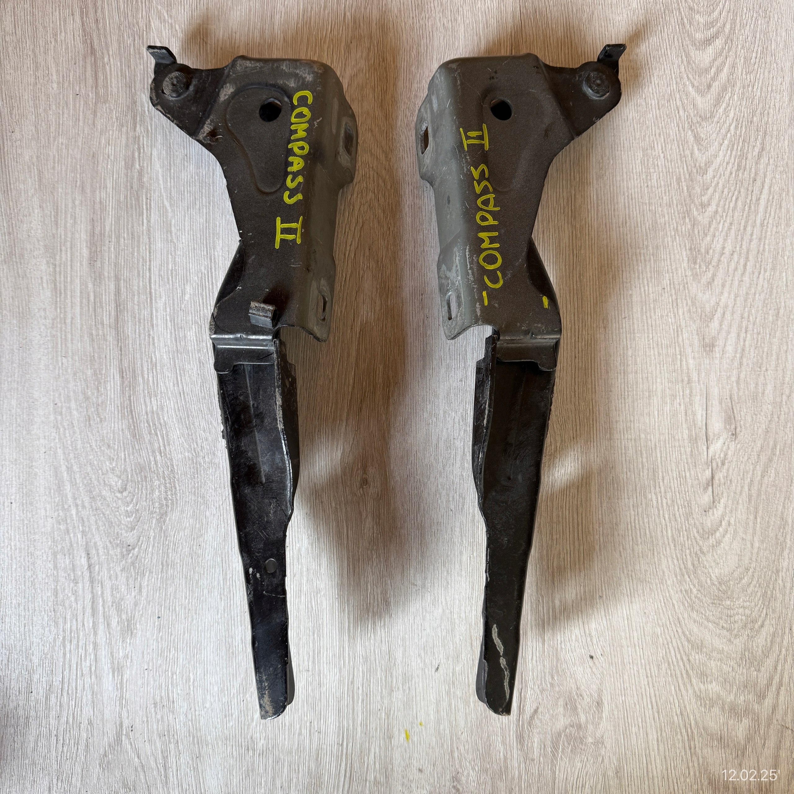 hinge bonnet hinges left right KOMPLET JEEP COMPASS II