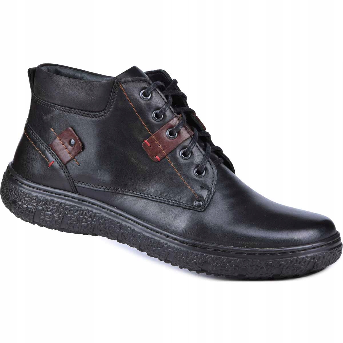 

Buty zimowe ocieplane męskie skóra polskie 45