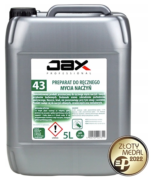 Levně Tekutý prostředek na ruční mytí nádobí Účinně odstraňuje nečistoty Jax 5L