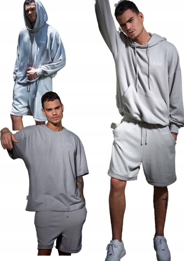 

Komplet Dres męski trzyczęściowy bluza szorty S/m
