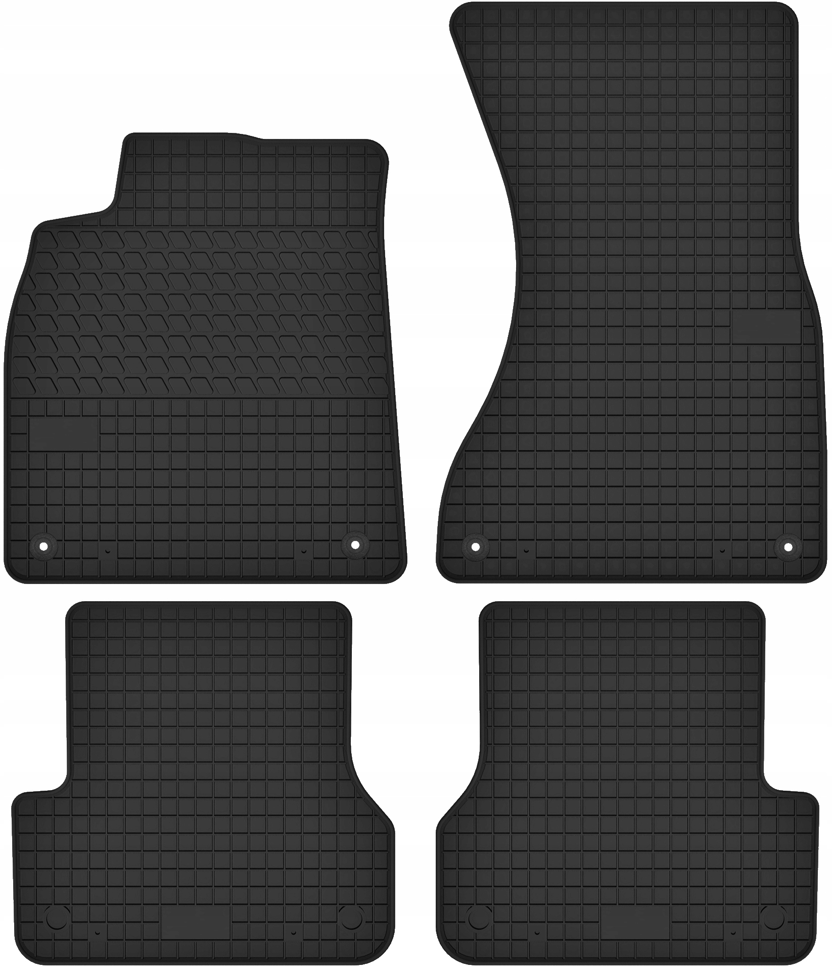 Gumové koberce pro Audi A6 C7 2011-2018 Dedikované Komplet Stopky