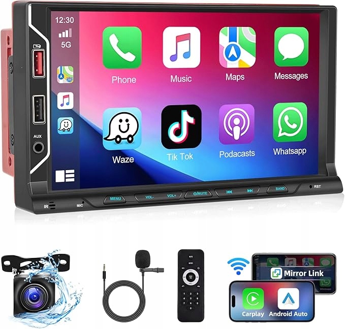 Carplay autorádio 2 Din 7" Hd dotykový displej