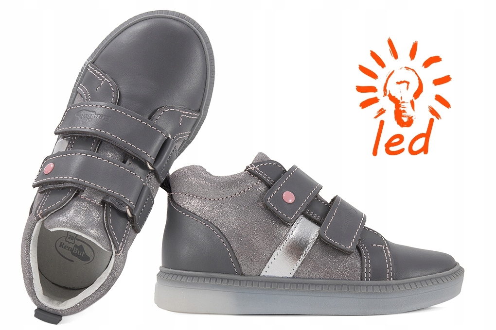 

Renbut 23-3356 Trzewiki Półbuty Dziewczęce Led 27