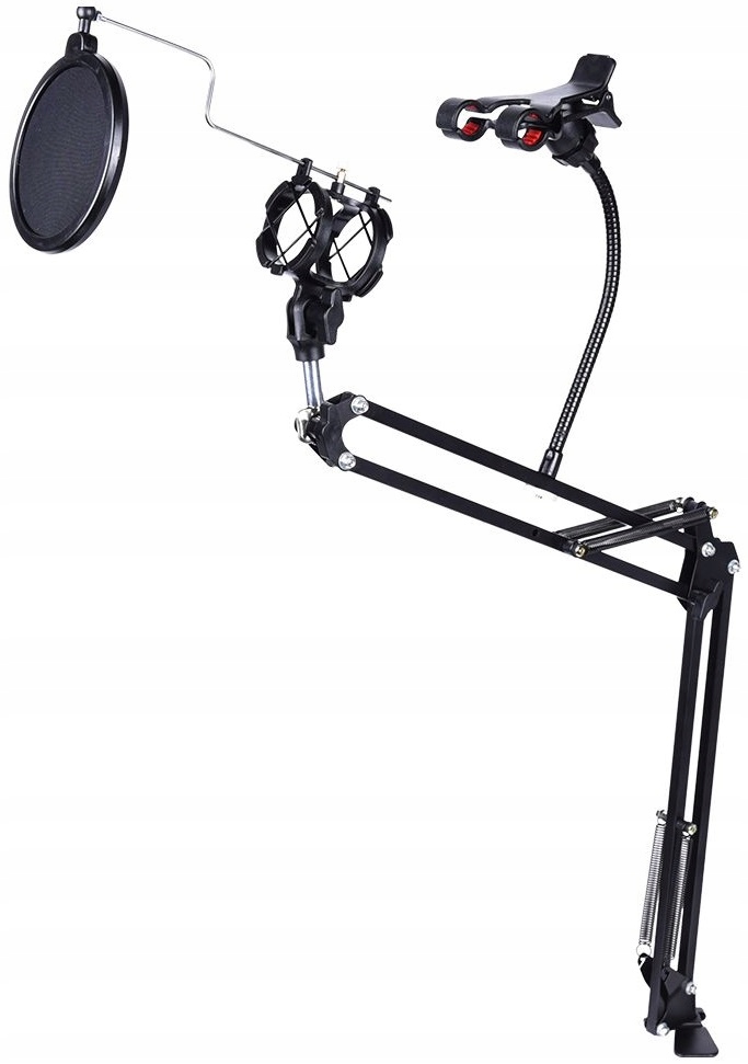 STATYW MIKROFONOWY BIURKOWY POP FILTR KOSZ UCHWYT