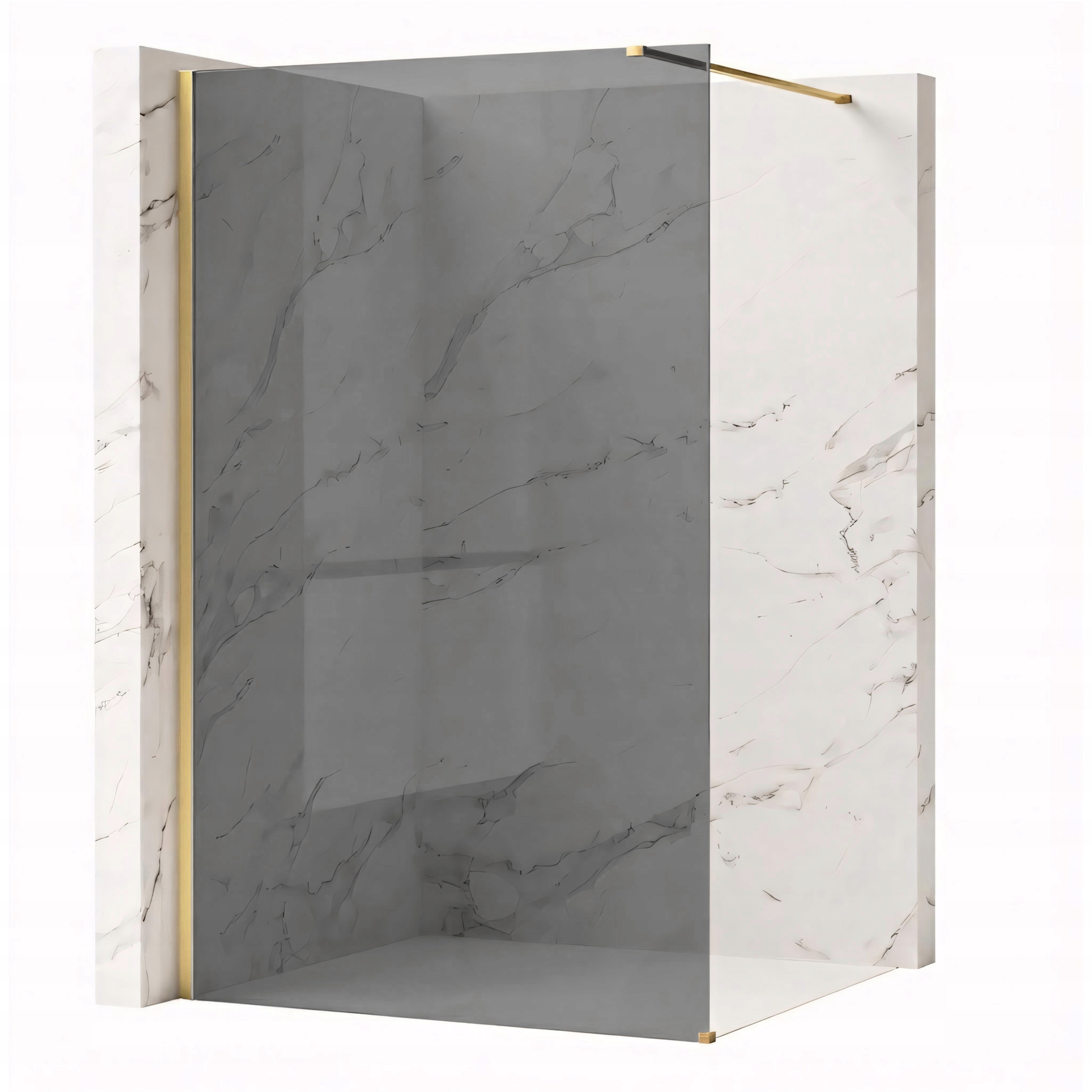 Rea Ścianka Prysznicowa Flexi 80 cm Grey Brush Gold
