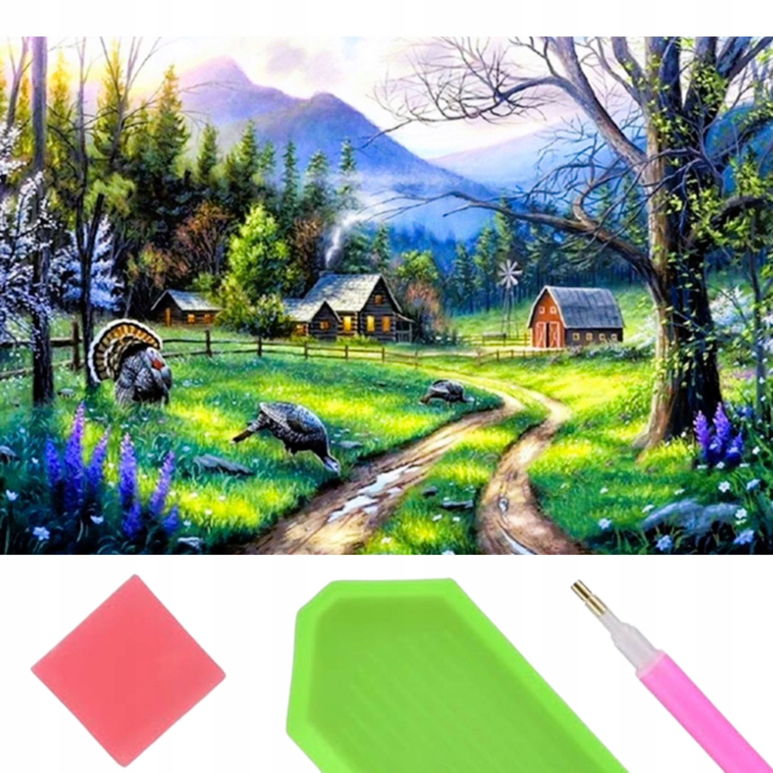 Velká Diamantová Výšivka 80X40 XXL Diamond Painting Mozaika Hory Krajina