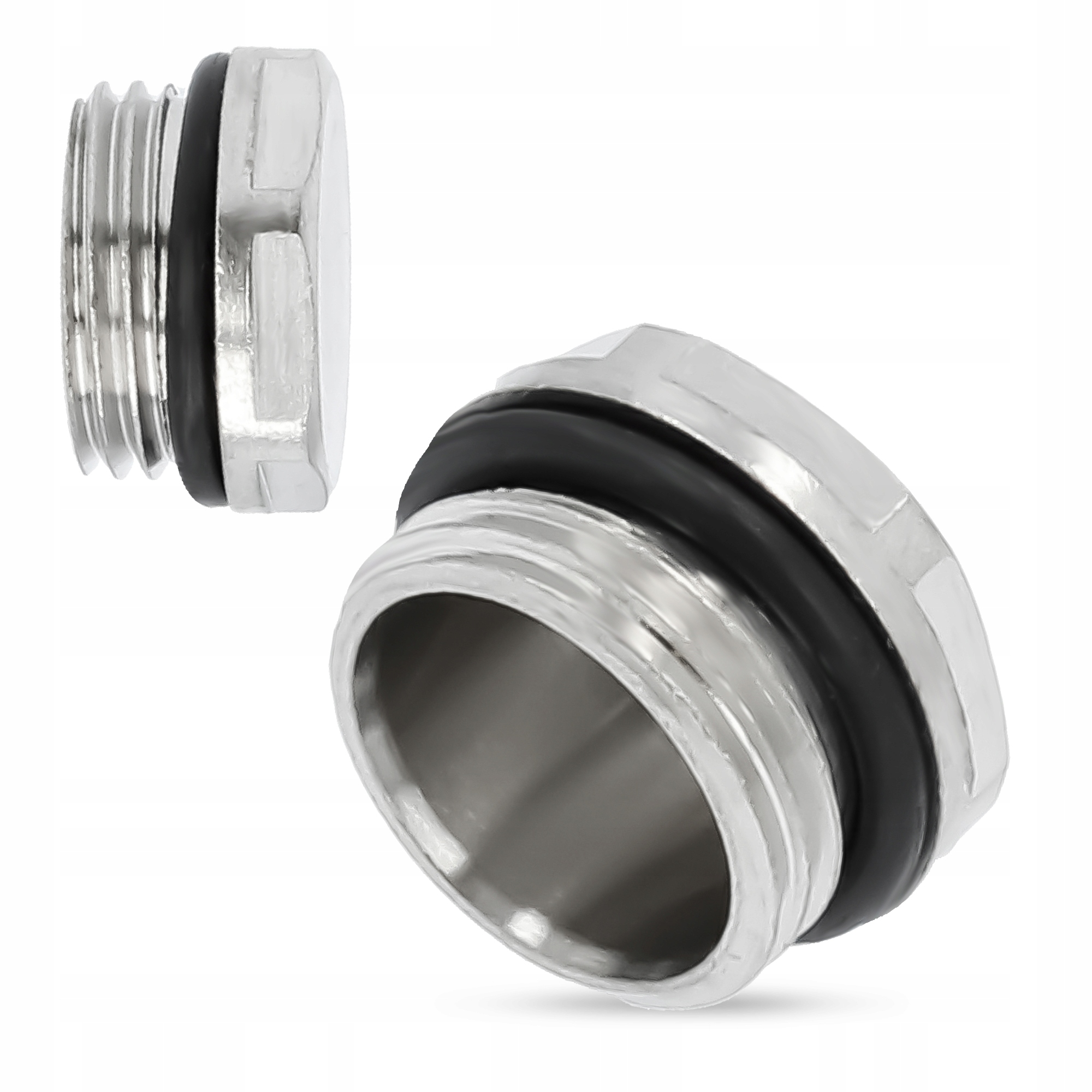 KOREK ZAŚLEPIAJĄCY RUR GRZEJNIKA 1/2 Niklowany ZAŚLEPKA Oringiem Uszczelką Stan opakowania oryginalne