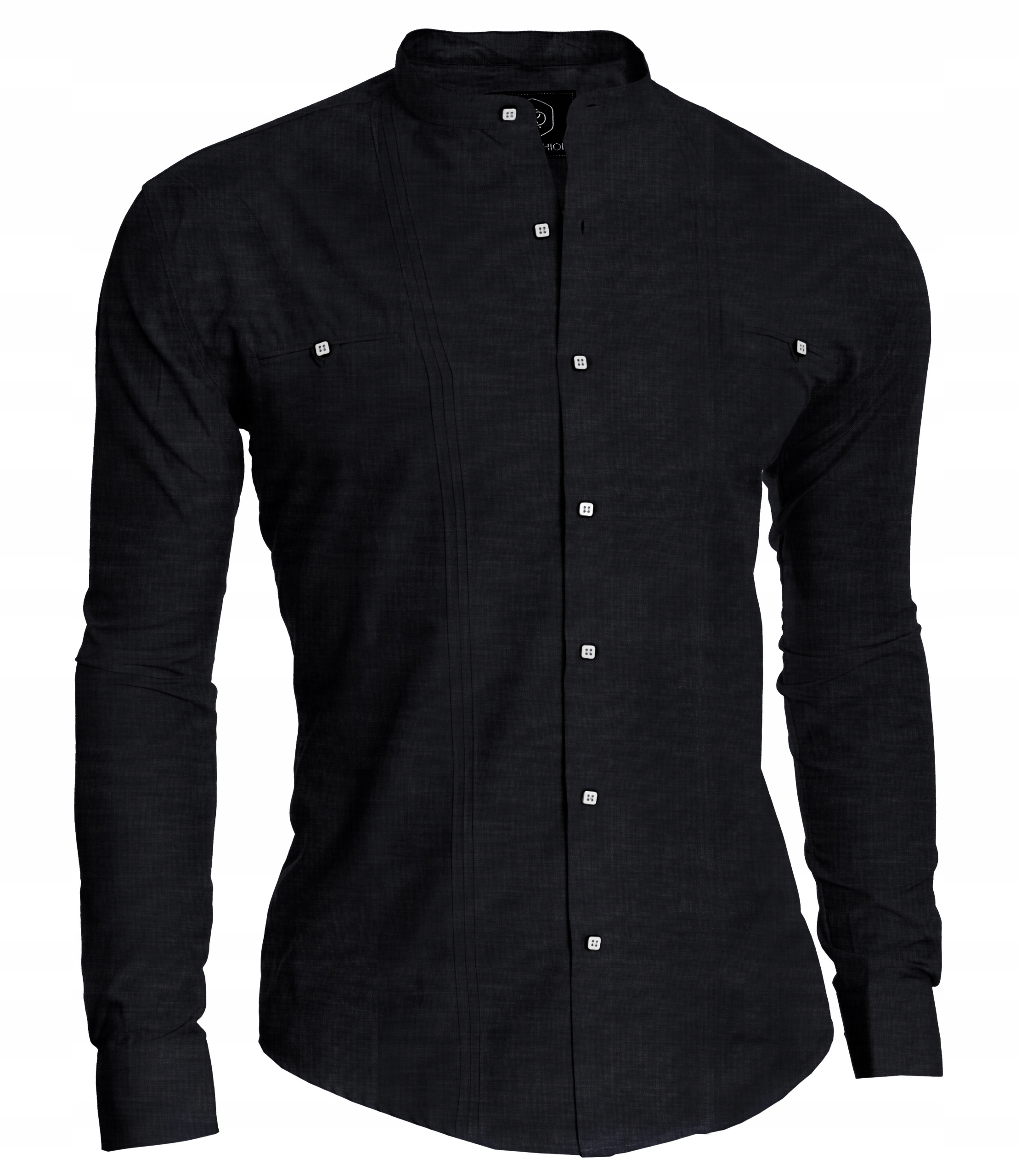 Pánská Lněná Košile Se Stojáčkem Prošívaná Na Svatbu