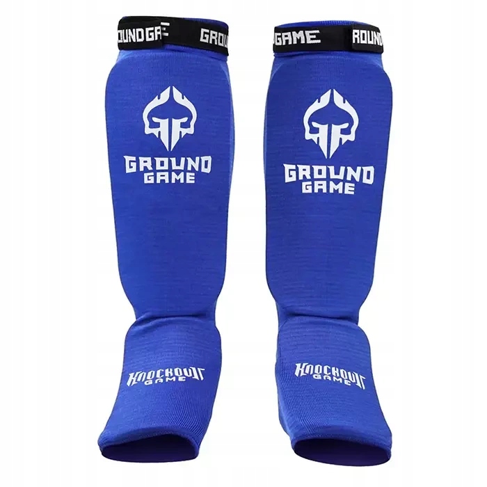 Ground Game Elastyczne Ochraniacze Na Piszczele "Knockout Game" Blue M