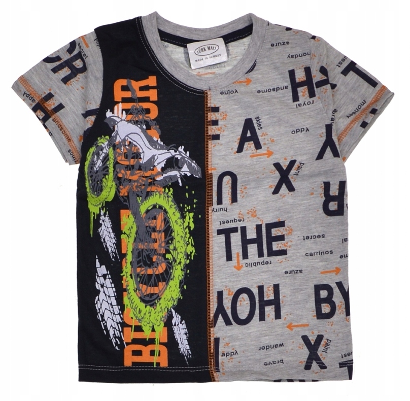 T-SHIRT bluzka KOSZULKA siwy MOTOR - 98