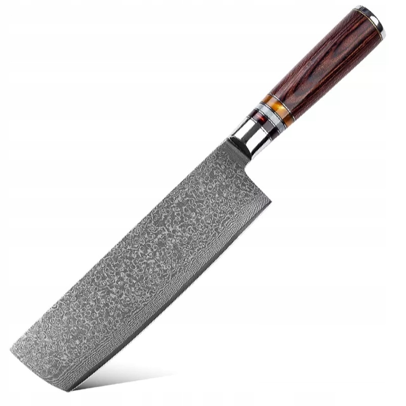 Damaškový kuchynský nôž Ka 20051 Cleaver/Hnedá KP-20051