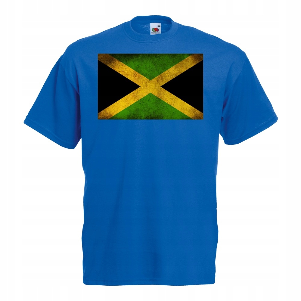 

Koszulka z nadrukiem flaga Jamajki reggae M niebie