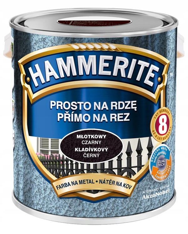 

Farba Hammerite Na Rdzę- czarna, młotkowa, 2.5l
