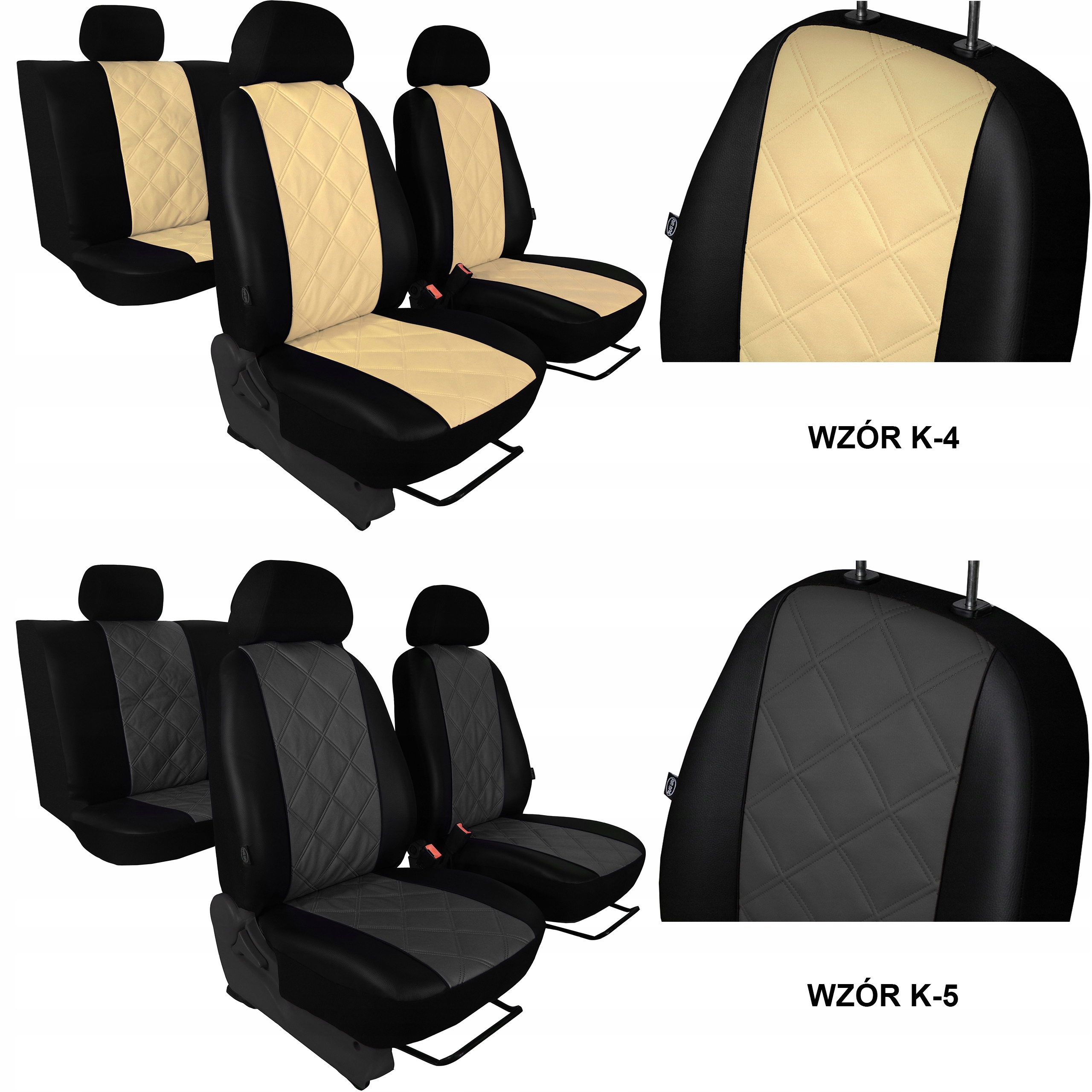 SKÓRA TŁOCZONA POKROWCE MIAROWE HONDA CIVIC 9 HB Producent Pok-ter