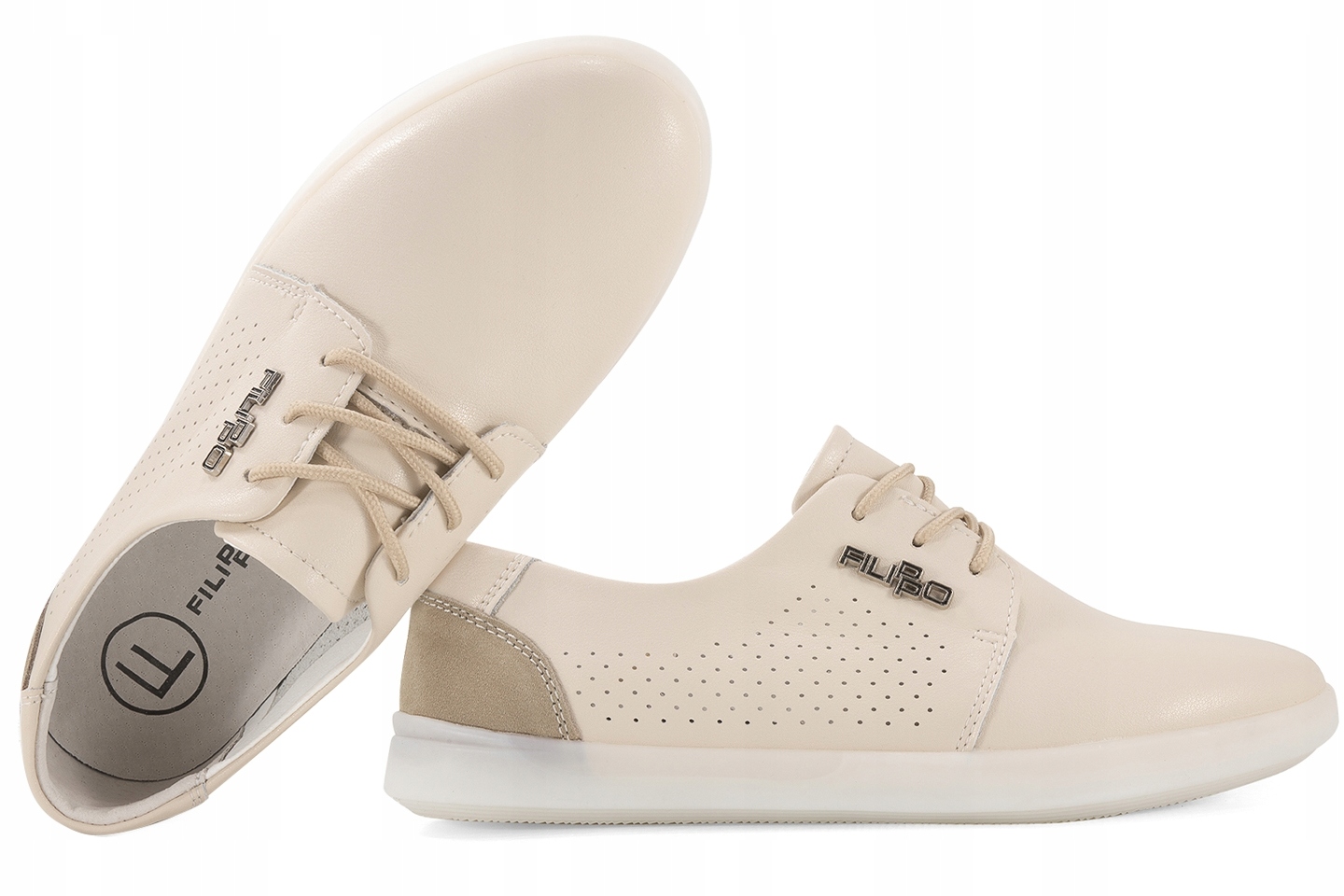 Filippo DP6014 Dámské Polobotky Kožené Tenisky béžové 36