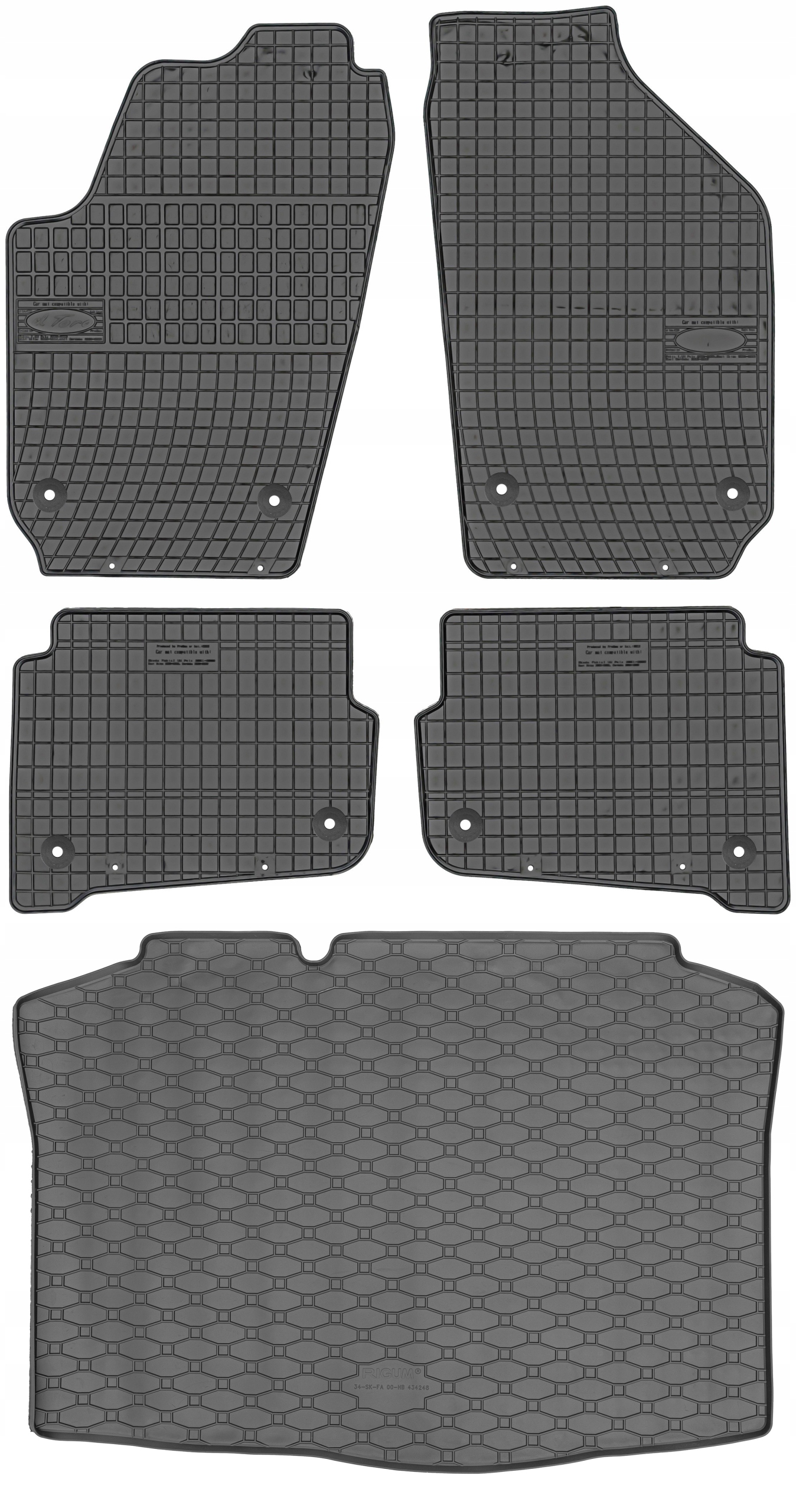 Škoda Fabia I Hatchback 2000-2008 Sada rohoží koberčeky