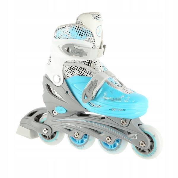 4w1 Łyżworolki Rolki Wrotki Rekreacyjne Regulowane Niebieskie Nils 31-34