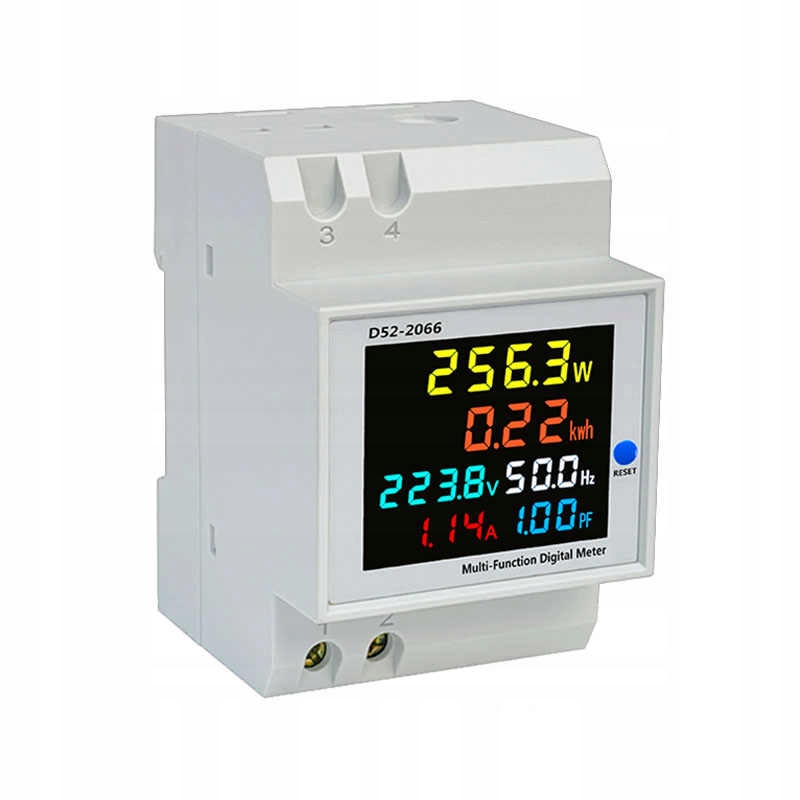 

D52-2066 Woltomierz Amperomierz Watomierz, kWh, Hz