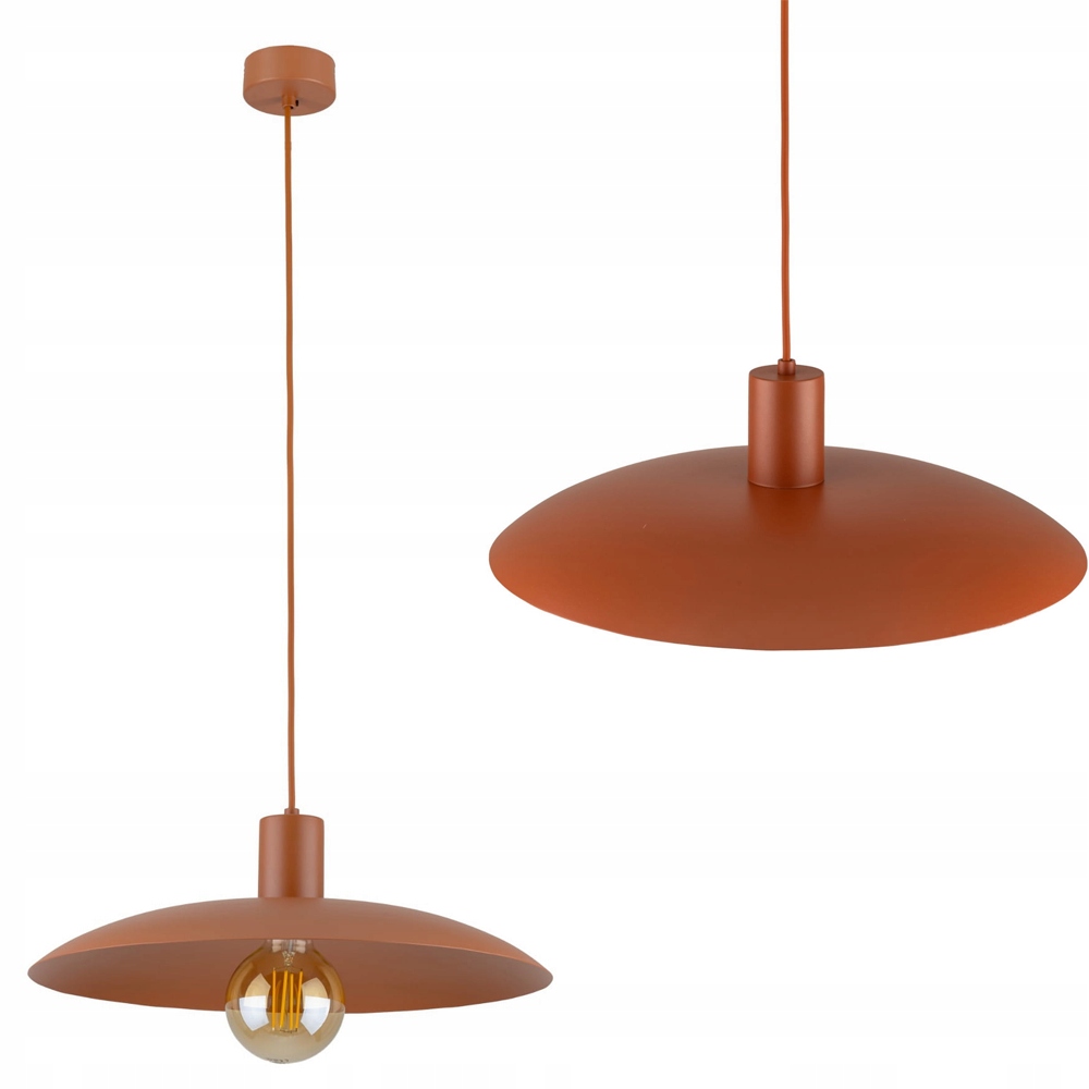 Závesná lampa s tienidlom v tehlovej farbe Astra nad stôl Tk Lighting