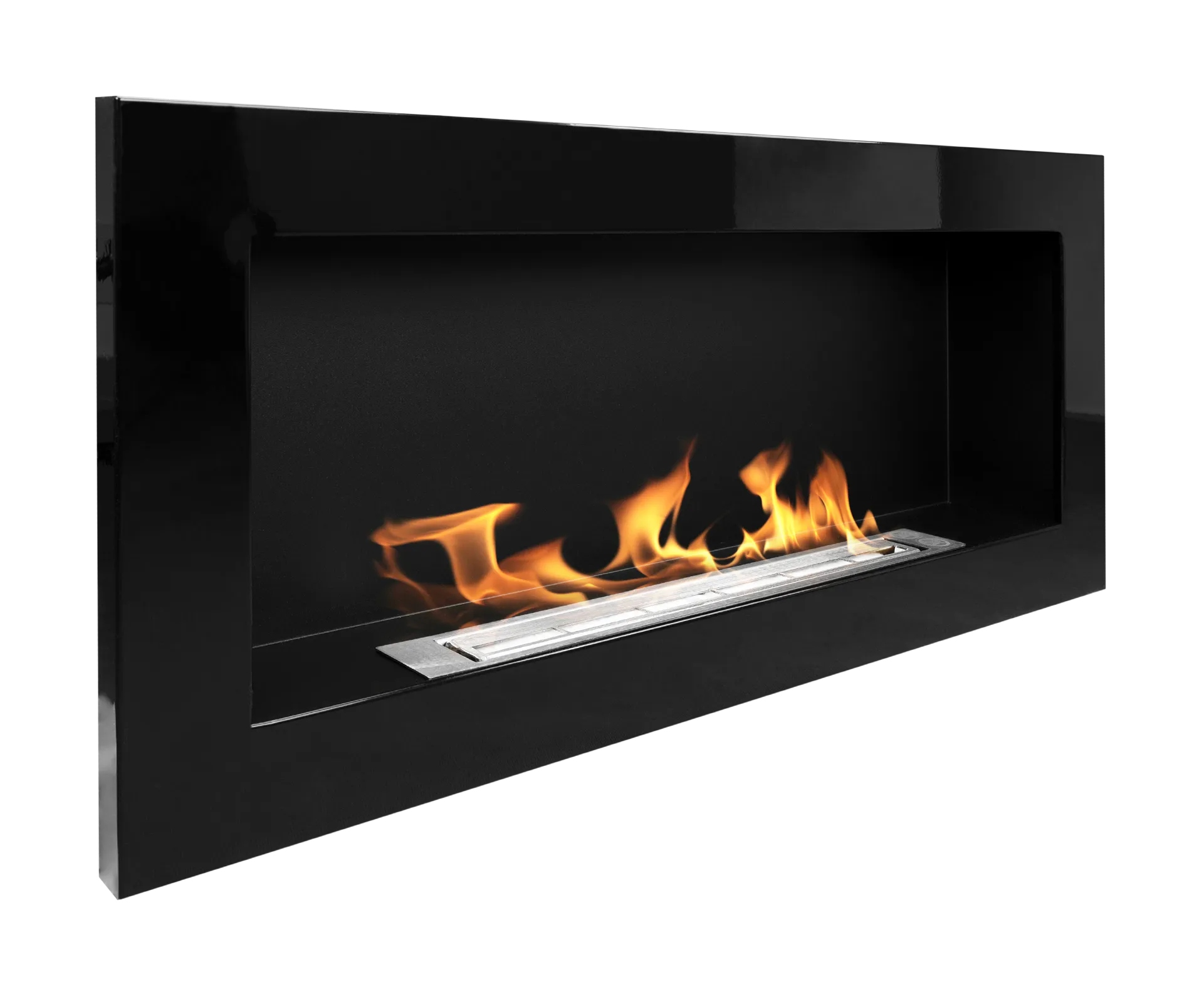 Závěsný Biokrb 900X400 Černý Lesk, Na Biopalivo, Bez Komínu