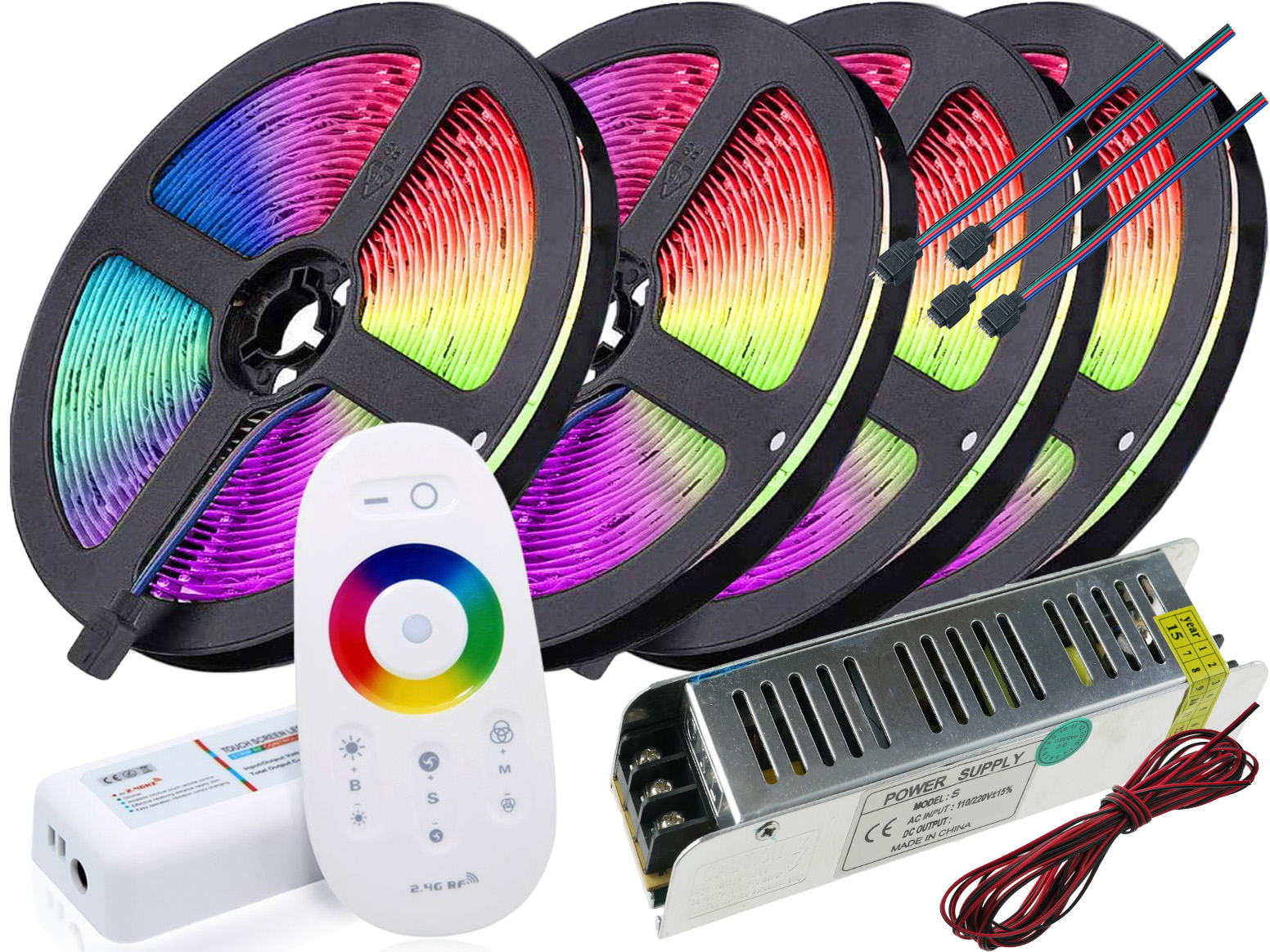

Zestaw 20M 600 Led Pilot Taśma Zasilacz Rgb Biały