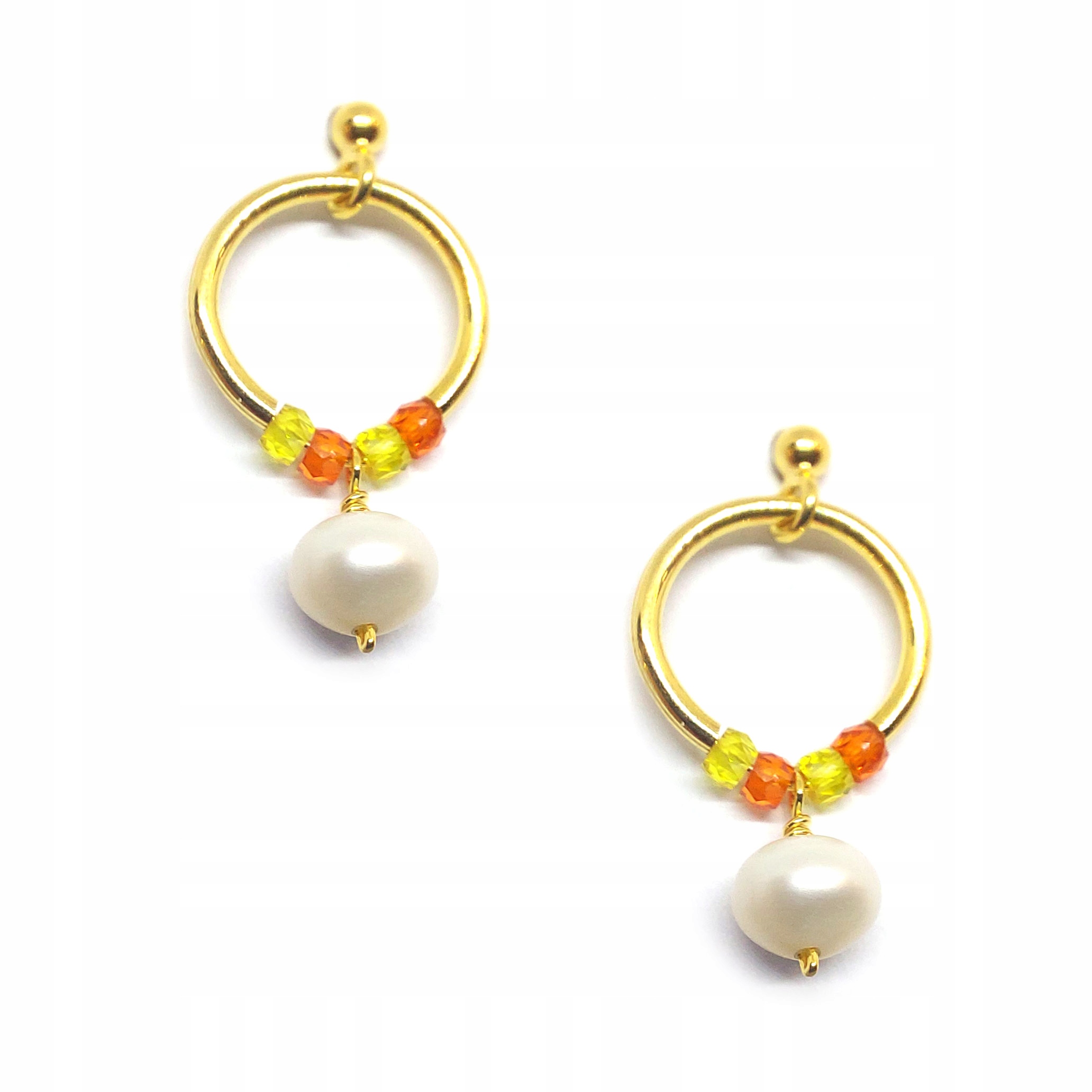 Stříbrné visací náušnice s perlou a kubickou zirkonií