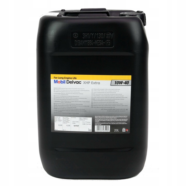 OLEJ MOBIL SYNTETYCZNY DELVAC XHP EXTRA 10W40 20L Rodzaj syntetyczne
