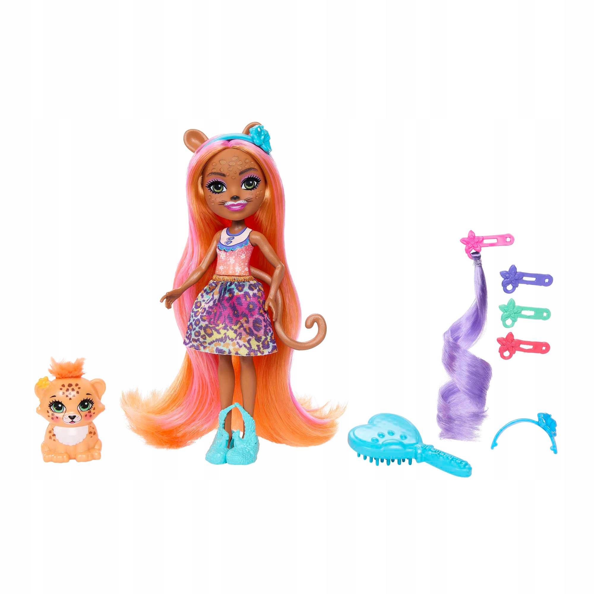 ENCHANTIMALS LALKA CHARISSE CHITAAH +zwierzatko d Marka Mattel