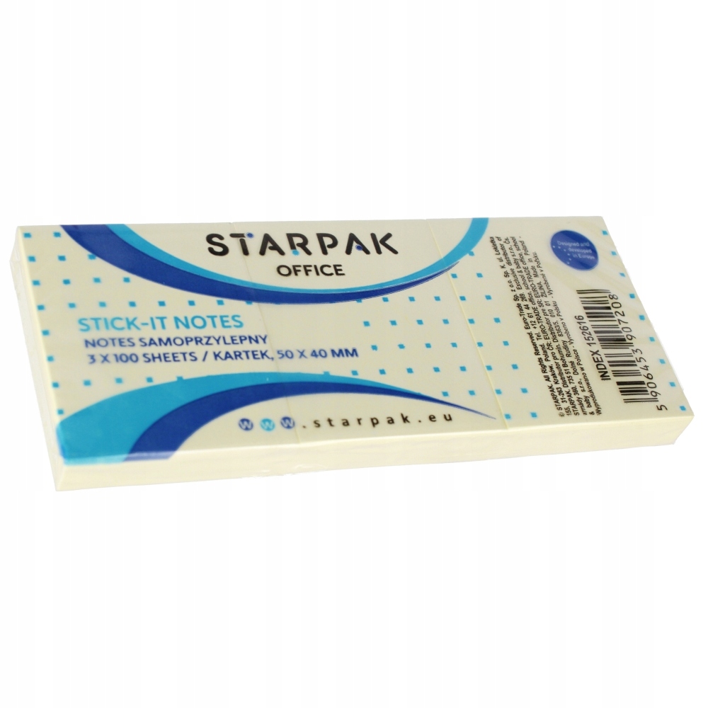 

Notes samoprzylepny żółty 50x40 mm Starpak