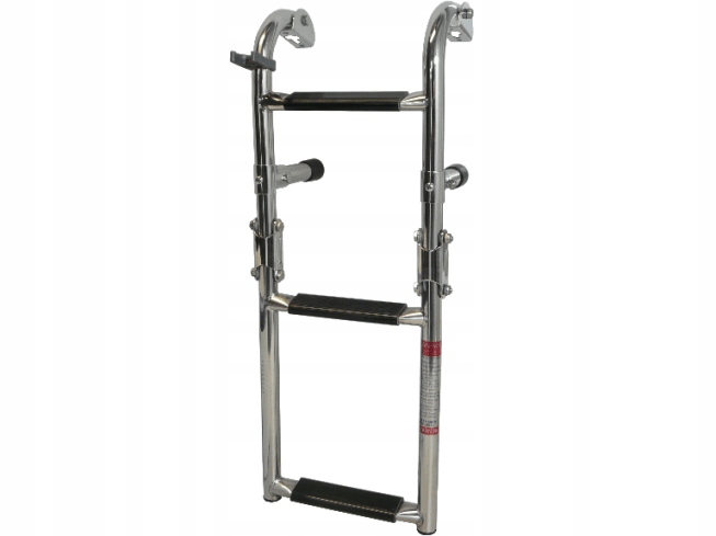 Nierdzewna Drabina Rufowa 245MM 3 Stopnie Do Łodzi