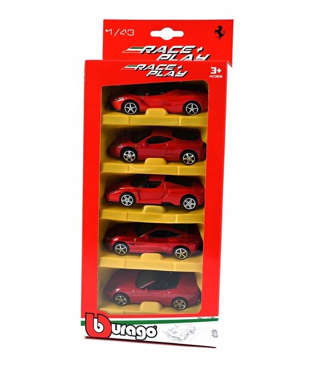 Auta Ferrari Sada Resoraků Bburago 1:43 Kovová Auta
