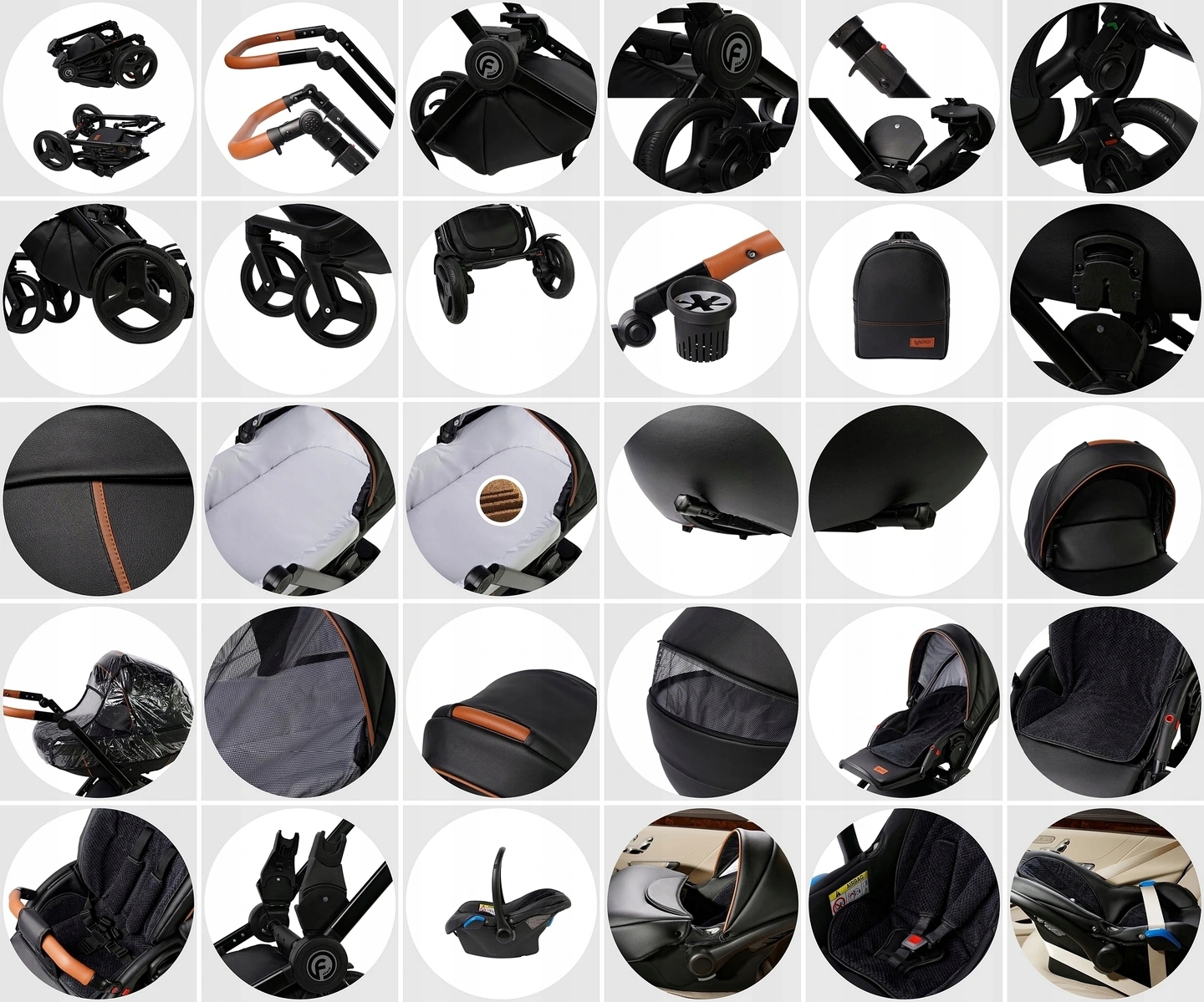 WÓZEK DZIECIĘCY VERDI FUTURO 3W1 CUBA BLACK Liczba kół 4