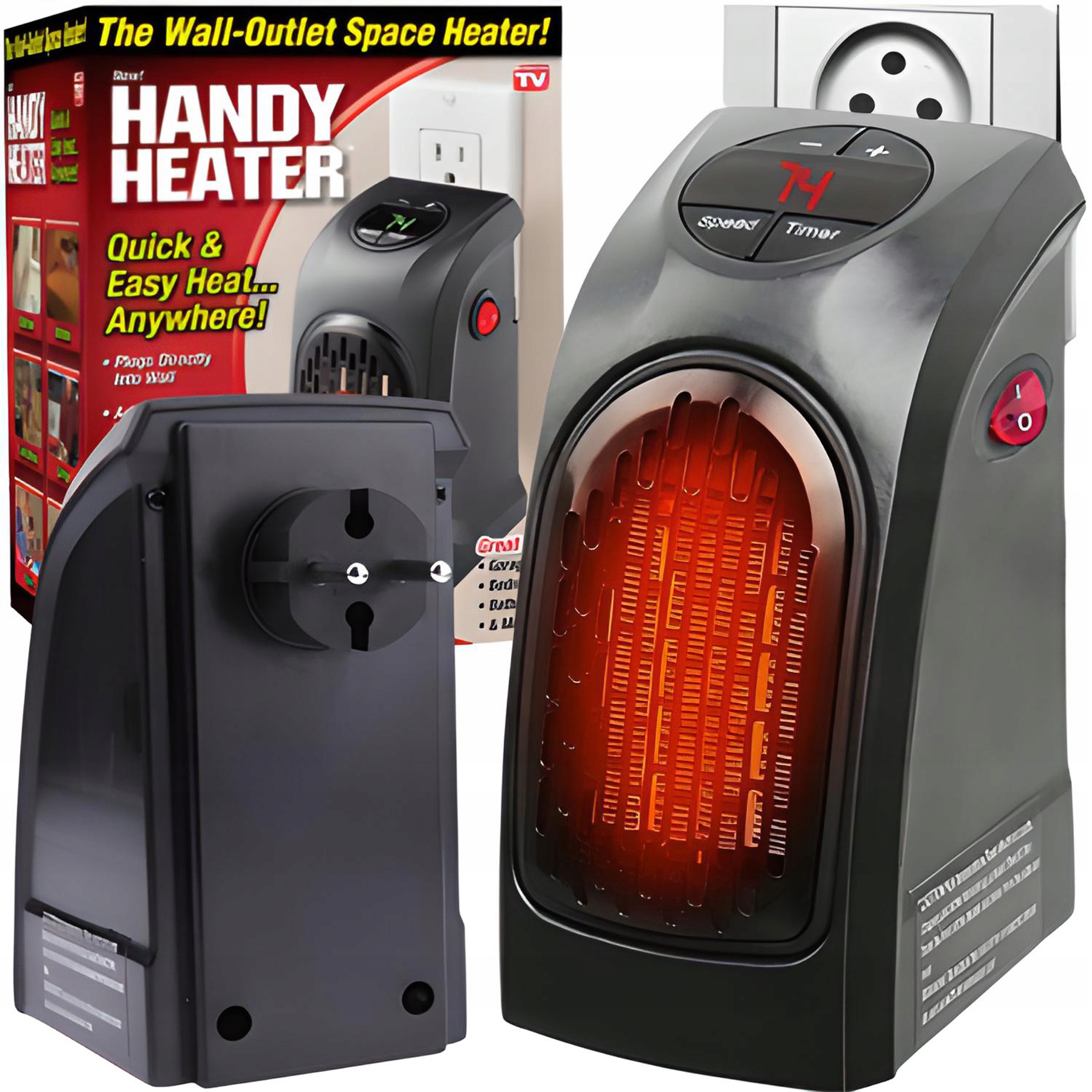 

Grzejnik Elektryczny Piecyk Farelka Heater LCD Moc