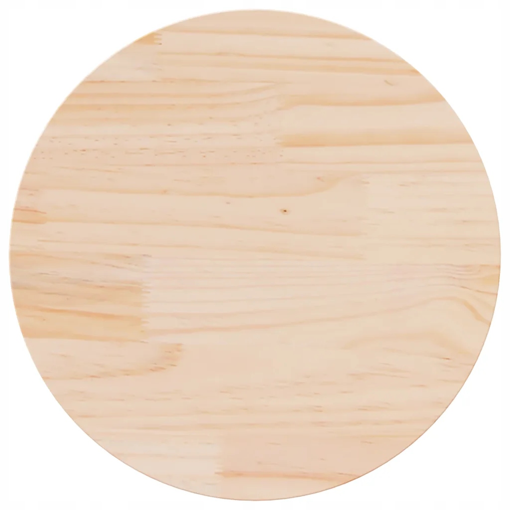 Stolní deska je kulatý z masivního borovicového dřeva, 50 x 2,5 cm