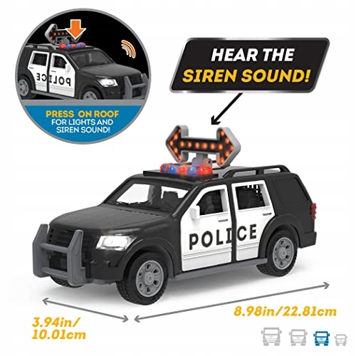 Driven by Battat - Micro Police SUV - Toy Car with Lights and Sound - Rescu Marka inna