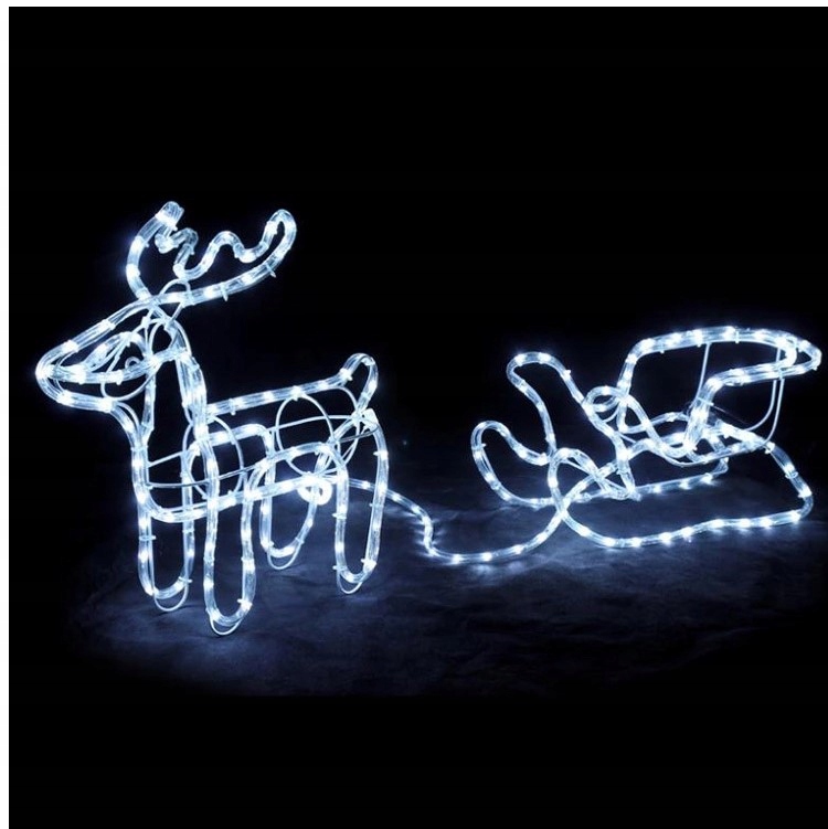 RENIFER Z SANIAMI LED LAMPKI ŚWIĄTECZNA OZDOBA DO DOMU OGRODU Marka Tutumi