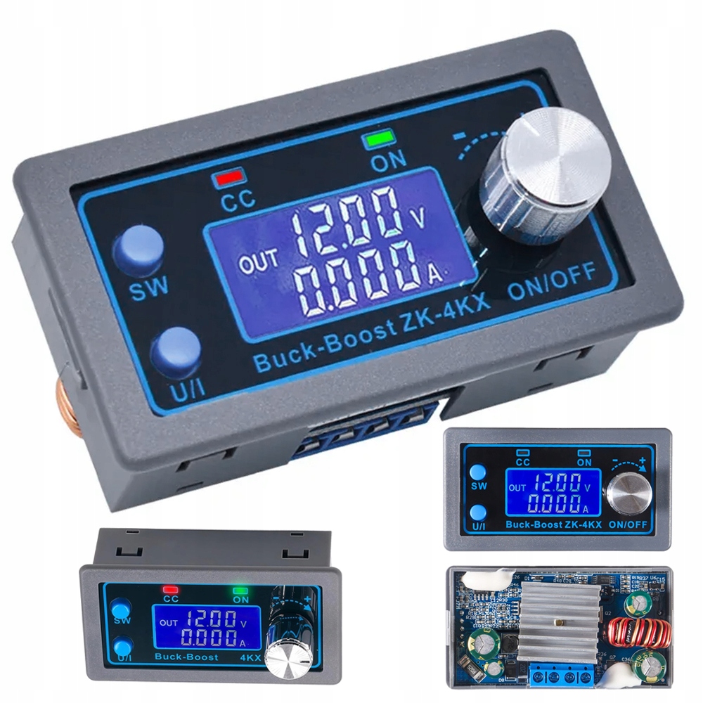 PRZETWORNICA STEP-UP/DOWN BUCK BOOST 0.5-30V 4A 50W Z WYŚWIETLACZEM LCD