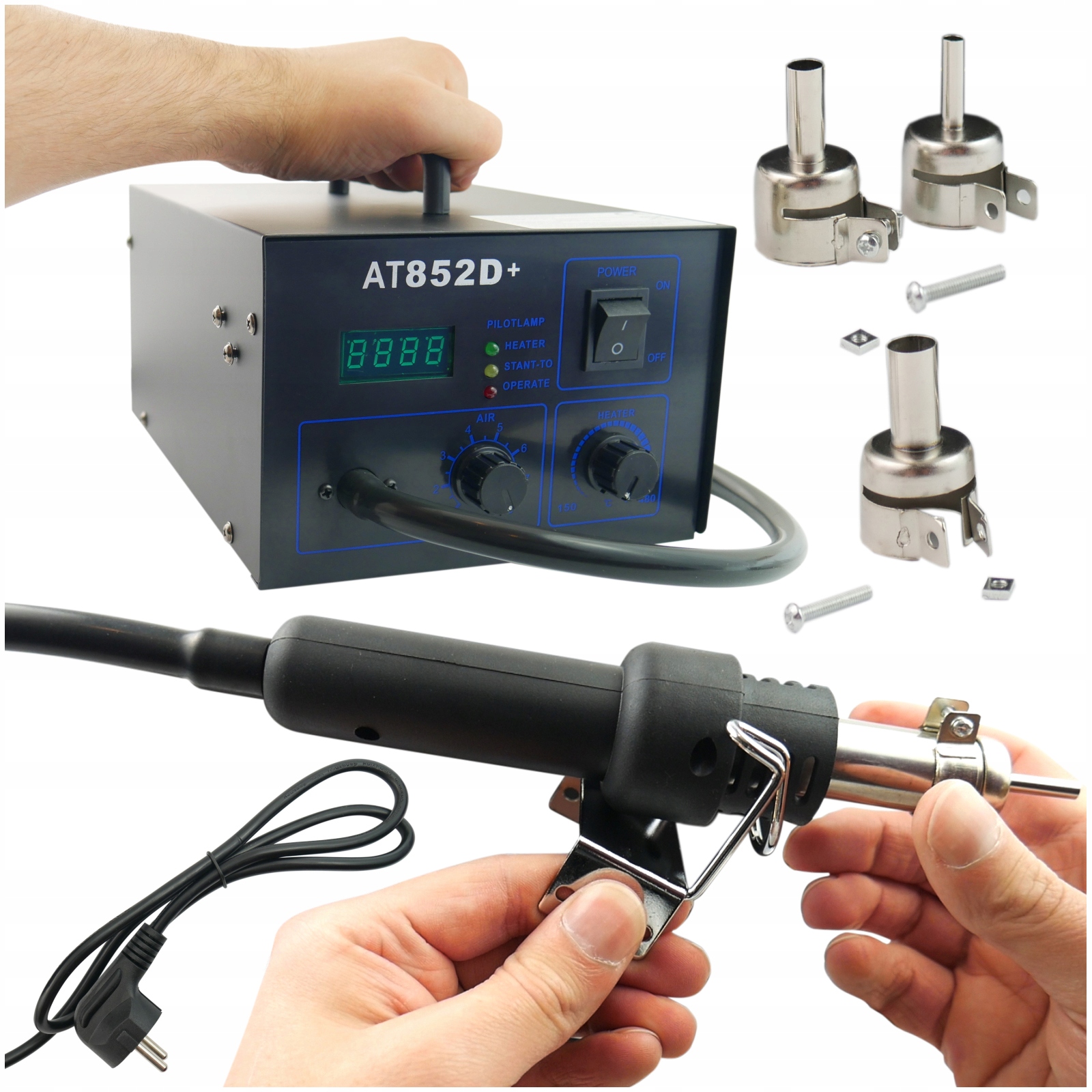 Svařovačka Svařovačka plastů At 852 D+ pro opravu domácích spotřebičů Rtv Sešívačka