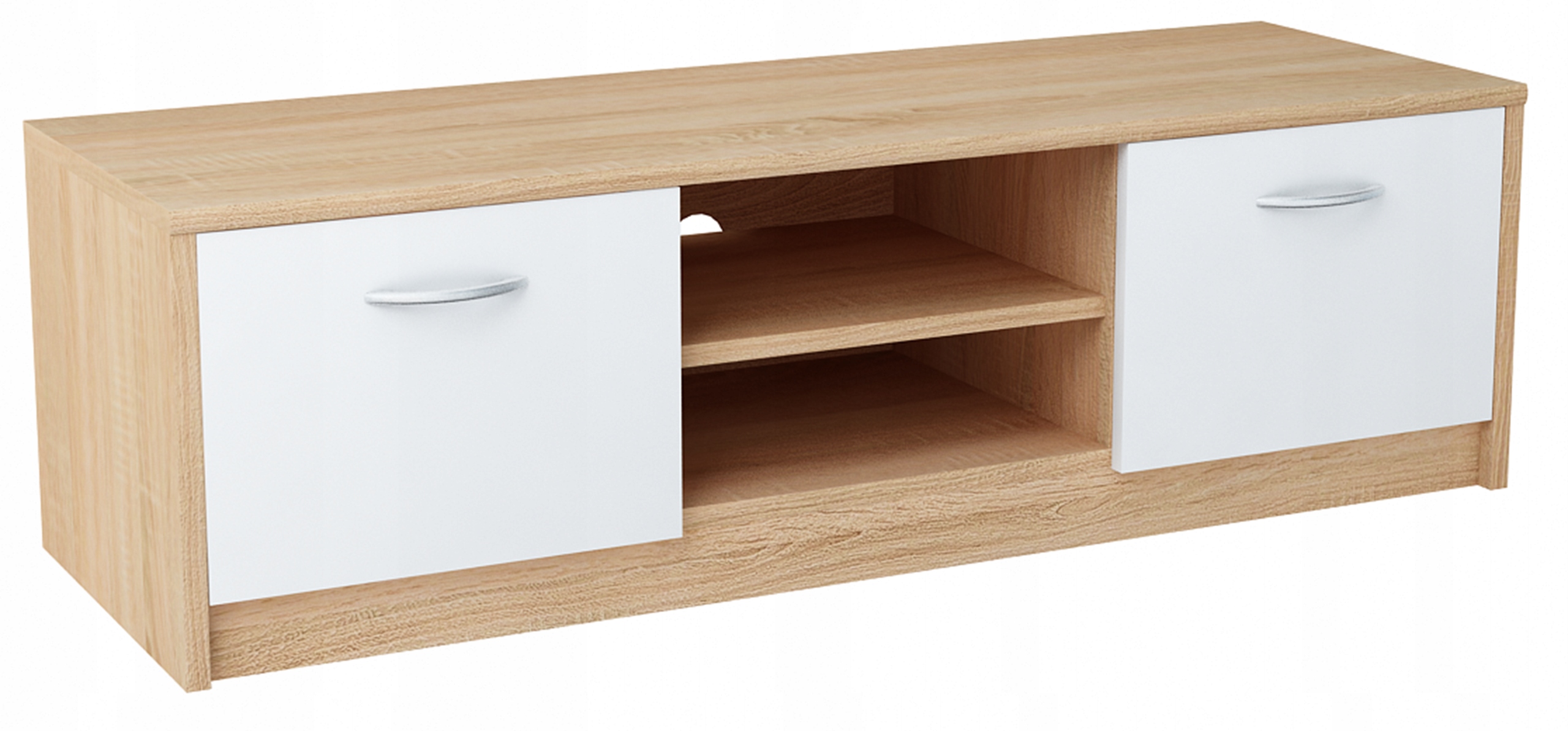 

Szafka stolik Rtv 2DC 120cm Biały-sonoma komoda