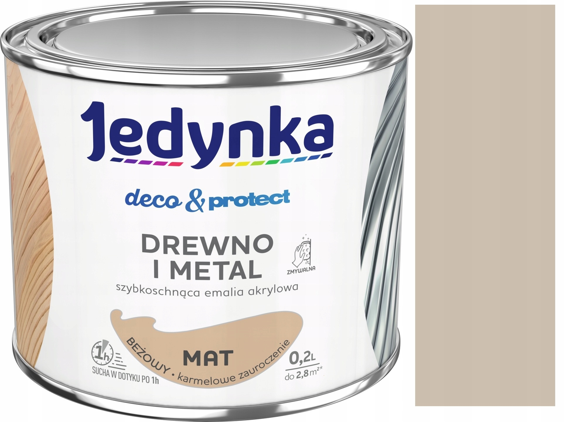 

Jedynka Deco&Protect Drewno Metal 0,2L Beżowy