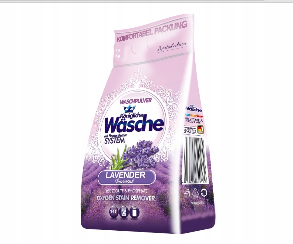 Königliche Wäsche německý prací prášek, univerzální, levandule 10 kg